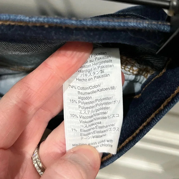 Madewell 9” Mid-rise skinny‎ jeans dark wash 26 - Picture 9 of 11